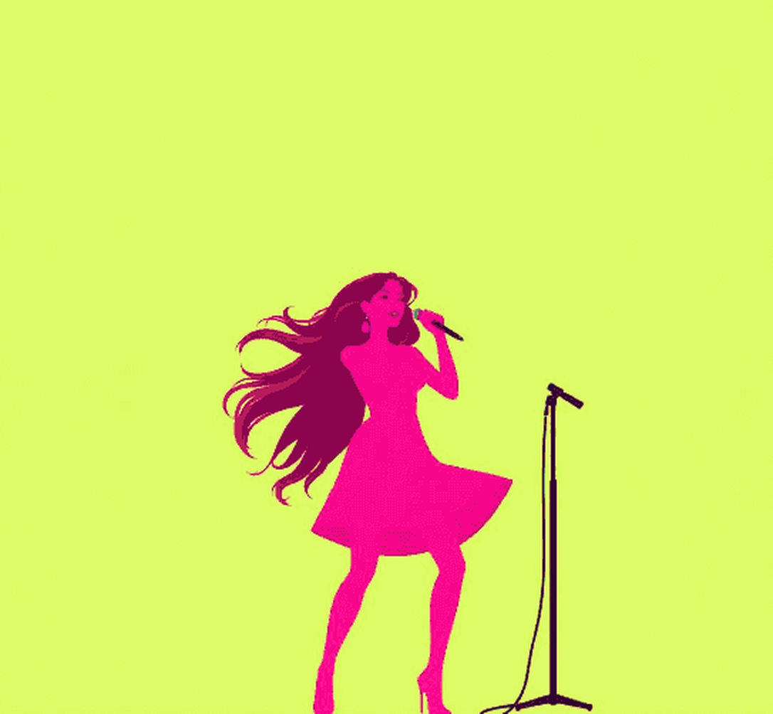Stylised illustration of Tata Young performing